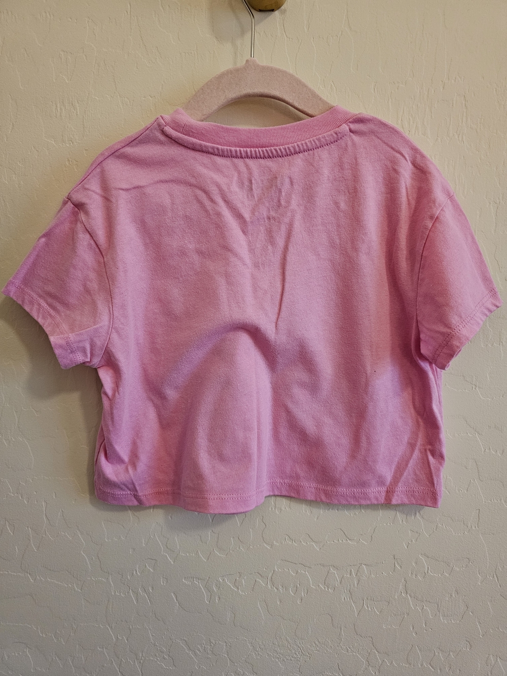 Disney Girls' Pink 'Boo Crew' Halloween Cropped Graphic Tee XS 4-5 - Picture 2 of 2